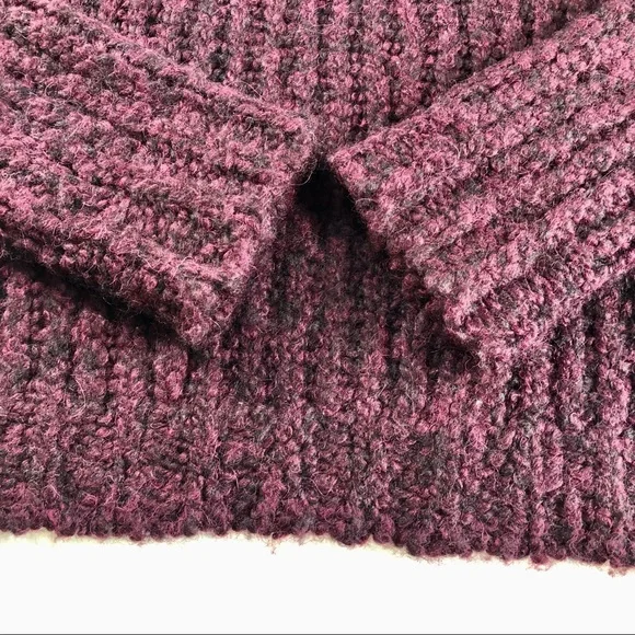 THEORY WOMENS ALPACA SWEATER BURGUNDY WINE S - Picture 5 of 15